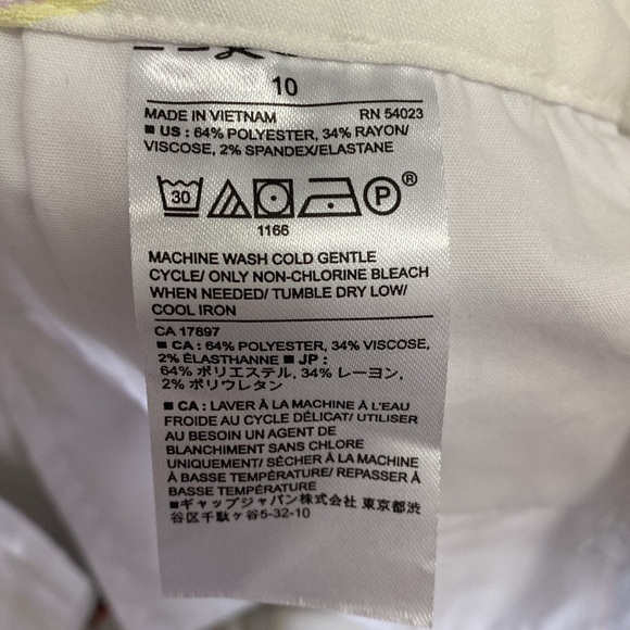 Pre❤️ White Stripe Short Size 10 - Picture 5 of 7